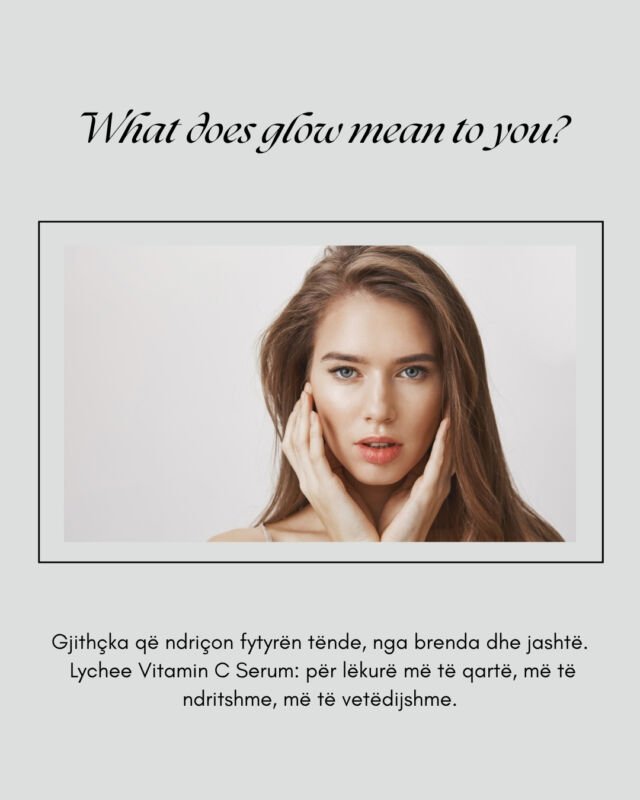 ✨ What does glow mean to you?Për ne, glow është më shumë se thjesht shkëlqim.Është mënyra si ndihesh me lëkurën tënde – e qartë, e ndritshme, e sigurt.🌸 Lychee Vitamin C Serum ndihmon në balancimin e tonit të lëkurës, redukton njollat dhe sjell një ndriçim natyral që fillon nga brenda.💛 Le të flasë lëkura jote.#LouveClub #VitaminCSerum #LouveSkin #GlowFromWithin #CleanBeauty #SkincareGoals #BrighteningSerum #HealthySkin #NaturalGlow #LouveGirls
